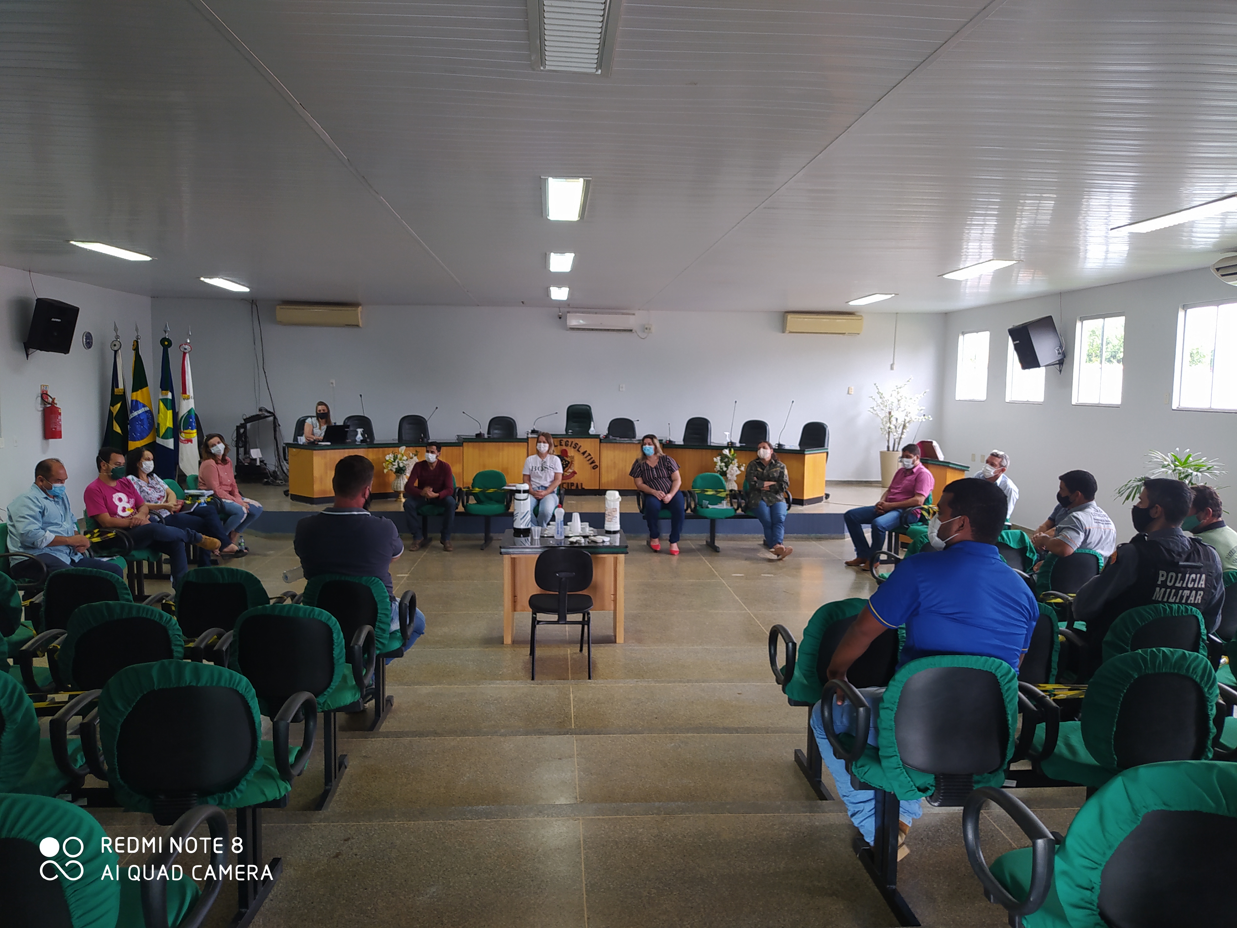 Reunião do Comitê  COVID-19, com Prefeito, Vereadores e Empresários.